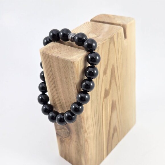 Onyx Bracelet with 10mm beads - Picture 8 of 8